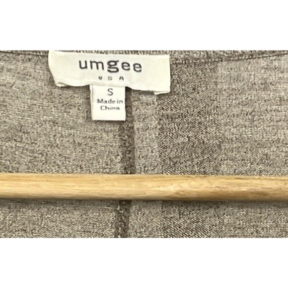 Umgee Top Tunic Long Sleeve Lace Hem Scoop Neck Stretch Brown Small Cottage Boho - Picture 5 of 6